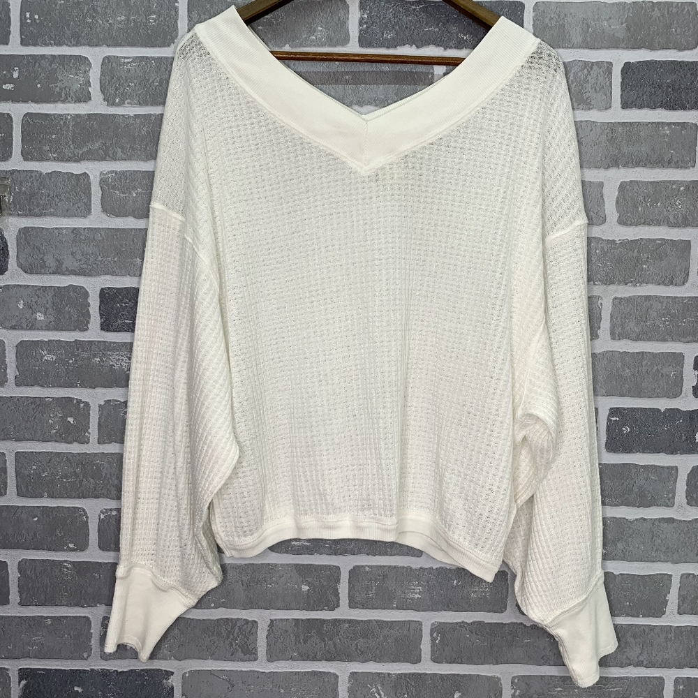 Free People We the Free Southside Thermal Top M - Picture 1 of 10